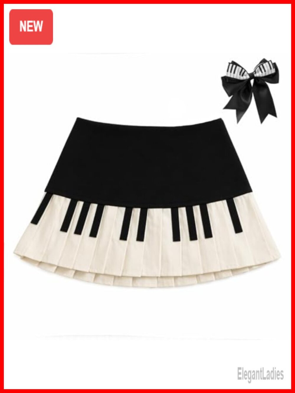 Women's Pleated Mini Skirt High Waisted A-Line Polyester Piano Skirt